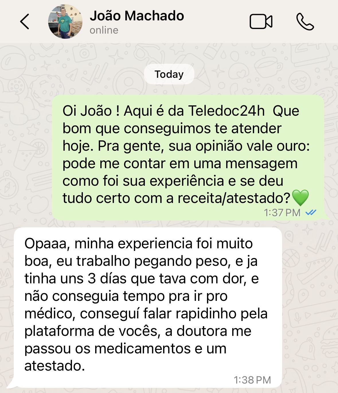 Depoimento real de paciente 9
